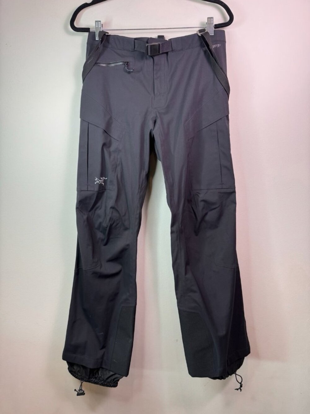 Arc'teryx AR Windstopper Snow Pants Women Black Gore-Tex Suspenders M